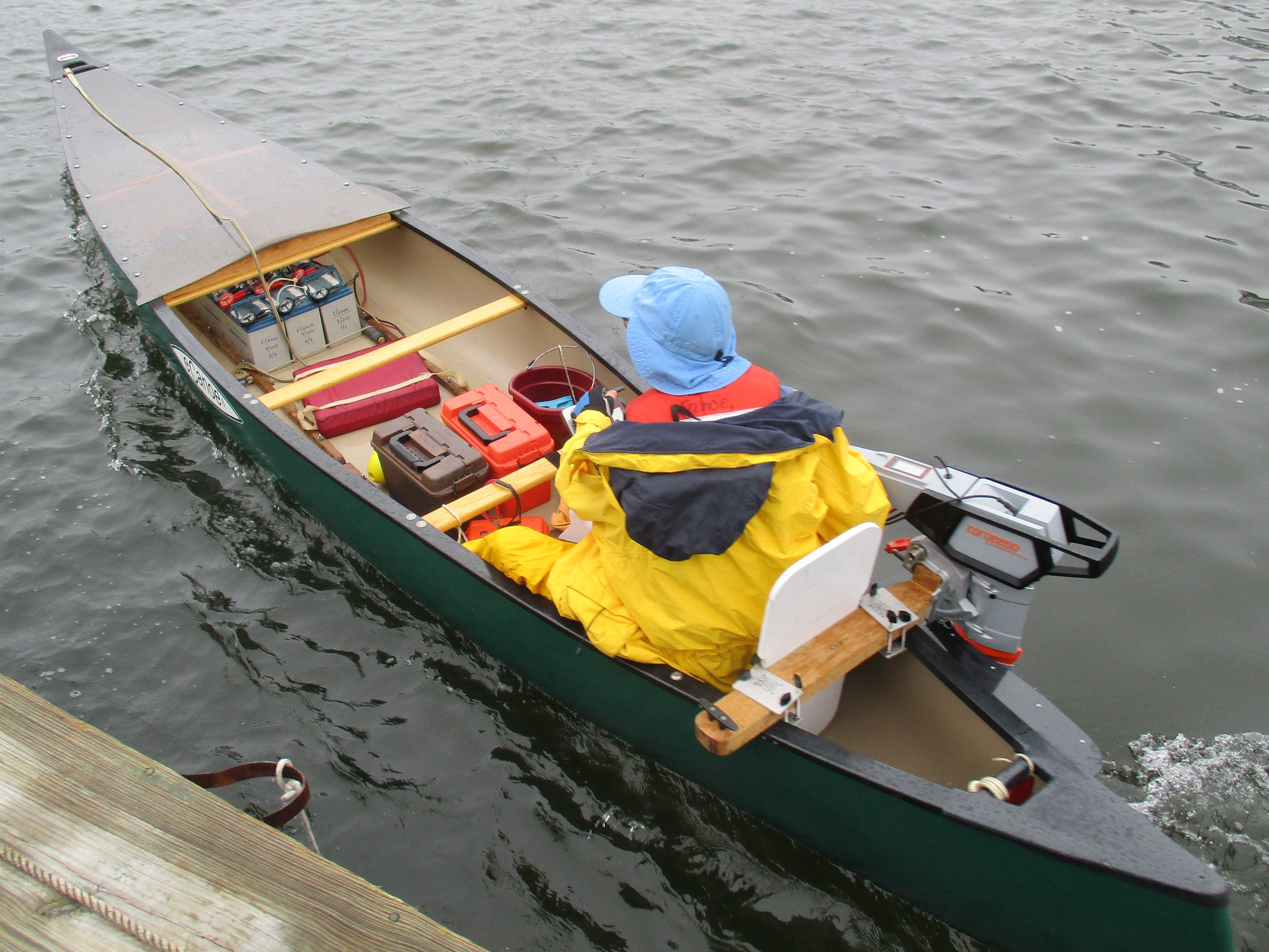 eCanoe pulls away from the dock